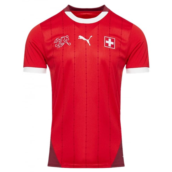 Switzerland home jersey soccer uniform men's first football kit sports top shirt 2024 Euro cup